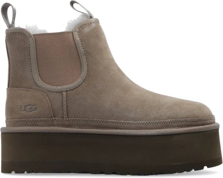 Ugg Neumel Chelsea-laars met plateauzool voor Dames in Smoke Plume