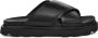UGG Slippers Dames W Capitelle Crossband Maat: 39 Materiaal: Leer Kleur: Zwart - Thumbnail 1