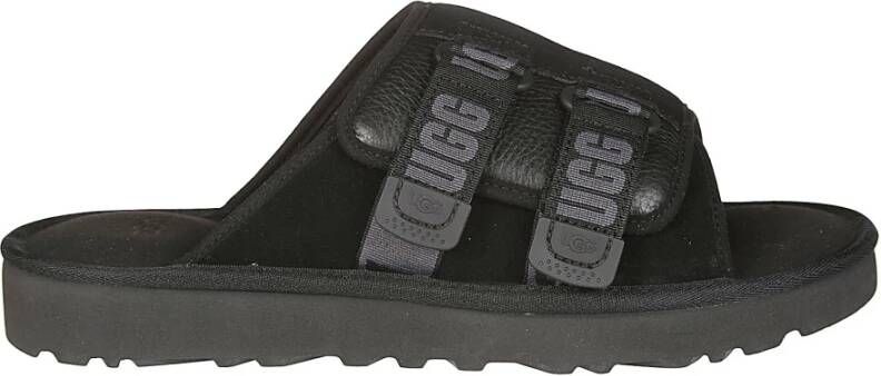 Ugg Zwarte rubberen sandalen met band Black Heren