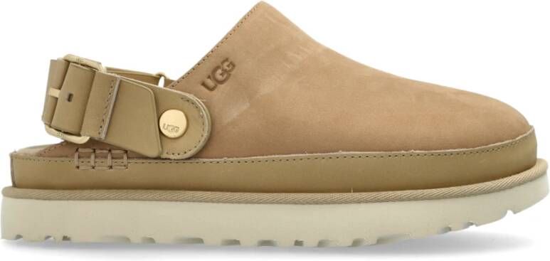 UGG Slippers Dames W Goldenstar Villa Clog Maat: 42 Materiaal: Nubuck Kleur: Camel