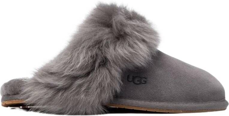 UGG Pantoffels Dames Sloffen Instappers Canvas Harde zool Open hiel 1122750 Grijs - Foto 3