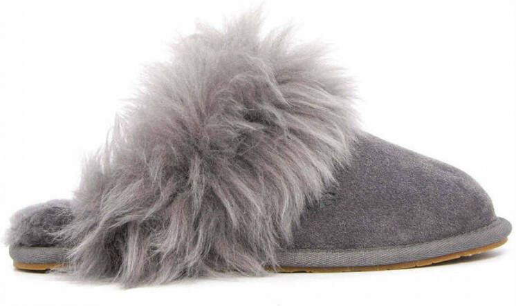 UGG Pantoffels Dames Sloffen Instappers Canvas Harde zool Open hiel 1122750 Grijs - Foto 4