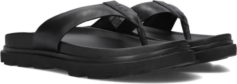 UGG Slippers Heren Capitola Flip Maat: 42 Materiaal: Leer Kleur: Zwart