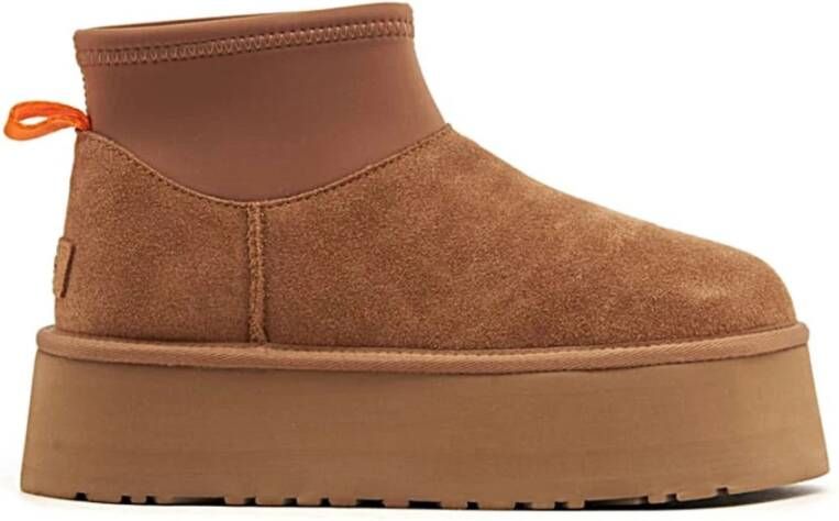 Ugg Klassieke Mini Dipper Puffer Platform Laars Beige Dames - Foto 3