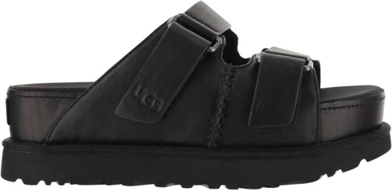 Ugg Zwarte platte schoenen Goldenstar Hi Slide Black Dames