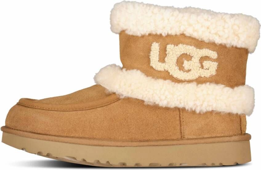 Ugg Ultra Mini Fluff Laarzen Cognac 1145410 Brown Dames