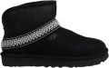 UGG Vachtlaarzen Dames Classic Mini Crescent Suède Zwart - Zwart