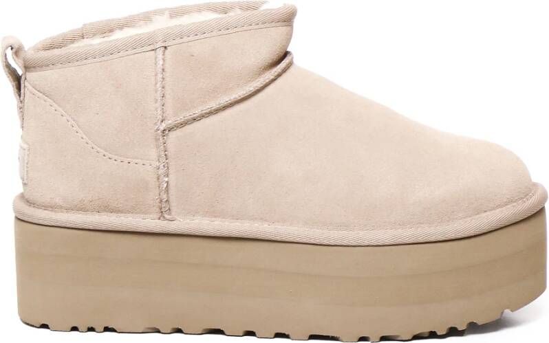 UGG CLASSIC ULTRA MINI PLATFORM W Volwassenen Gevoerde laarzenSnowbootsDames laarzen Wit beige - Foto 4