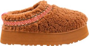 Ugg Teddy Stof Mule met Borduurwerk Bruin Dames