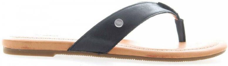 Ugg Tuolumne Flip Flop voor Dames in Black Leder