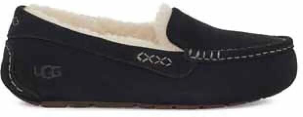 UGG Pantoffels Dames Sloffen Instappers Suède Harde zool Dichte hiel 1106878 Zwart