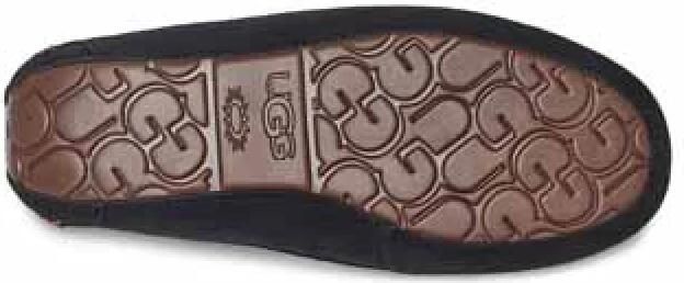 UGG Pantoffels Dames Sloffen Instappers Suède Harde zool Dichte hiel 1106878 Zwart - Foto 4