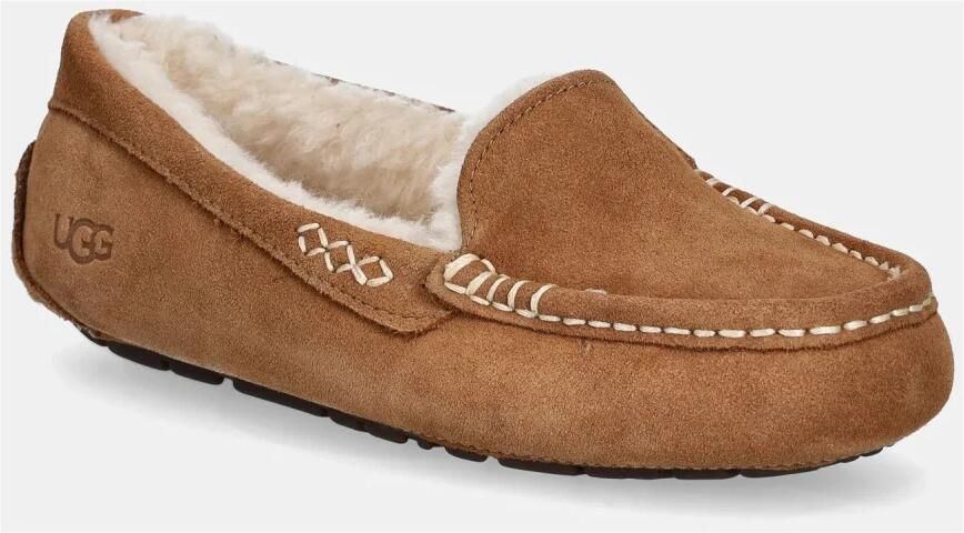 UGG Pantoffels Dames Sloffen Instappers Wol Harde zool Dichte hiel 1106878 Cognac - Foto 3