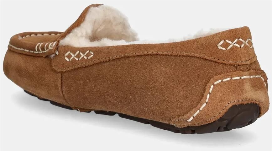 UGG Pantoffels Dames Sloffen Instappers Wol Harde zool Dichte hiel 1106878 Cognac - Foto 4
