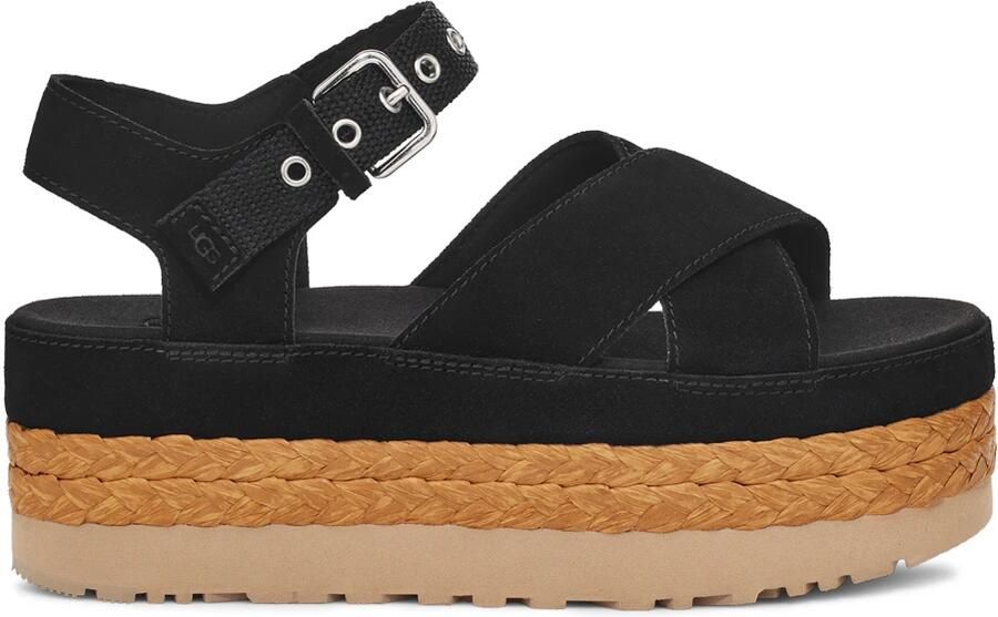 Ugg Low-Top Sneakers Sandalen Aubry mit Nieten & Plateau-Sohle in zwart