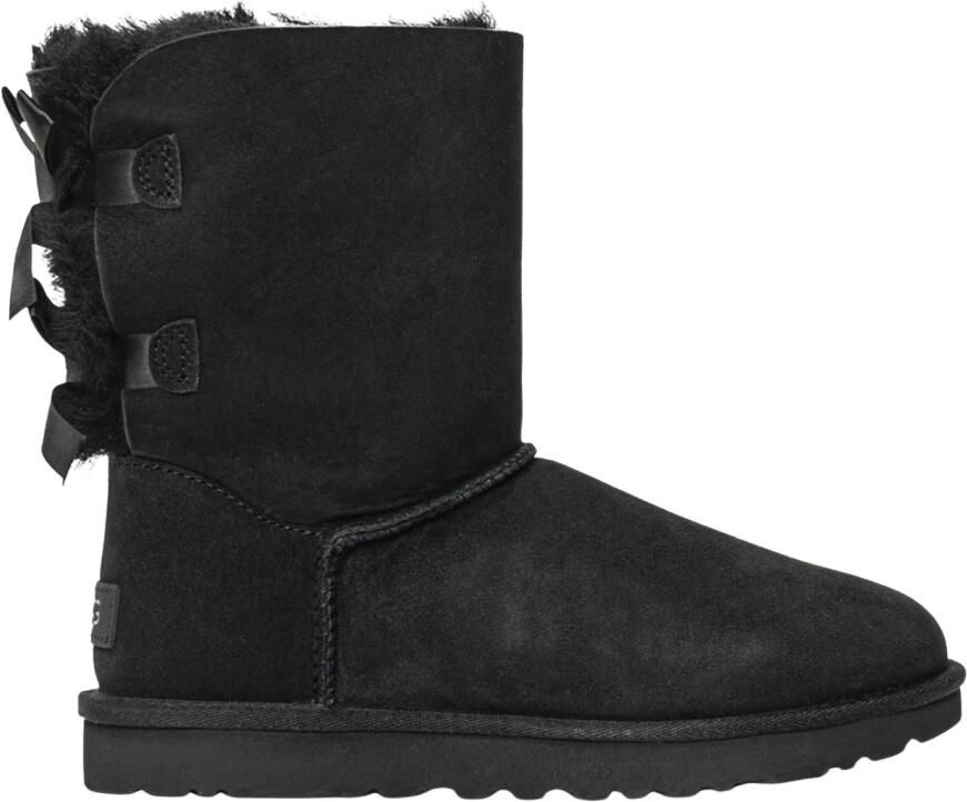 Ugg Dameslaarzen van omgekeerd schapenleer en suède voor herfst winter Black Dames - Foto 7