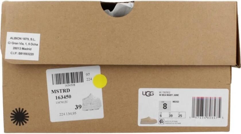 UGG Instappers Dames W Bea Mary Jane Suède Beige - Foto 13