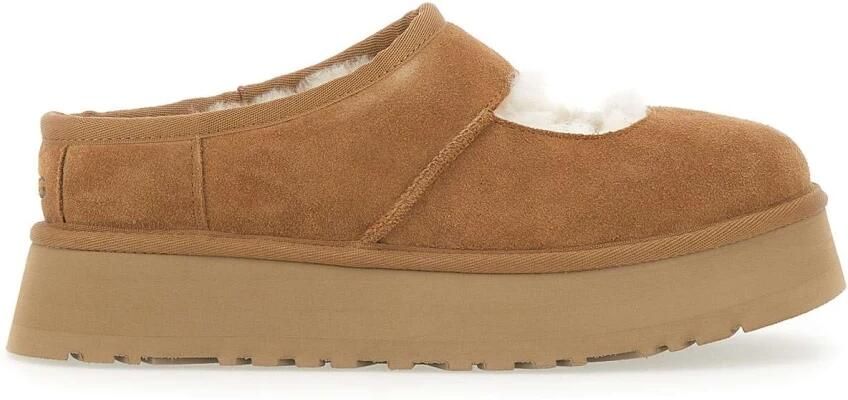 Ugg Slippers & Mules Suede Platform Sandals With Shearling Lining in bruin - Foto 4