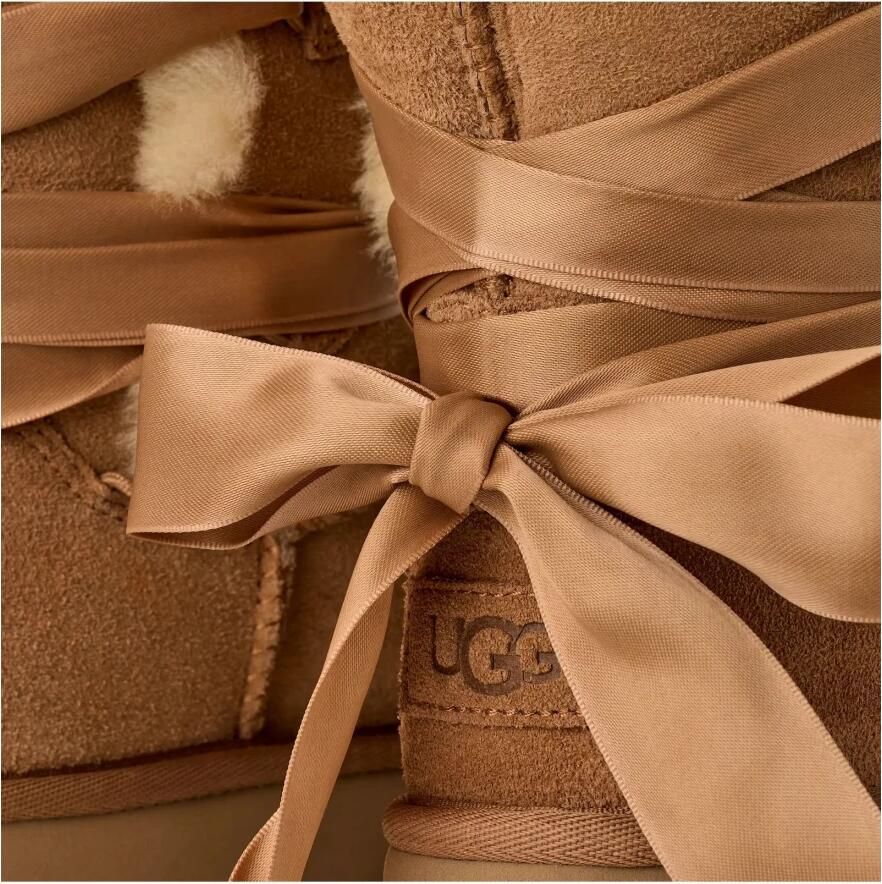 UGG Beige Classic Bailey Tie Boot