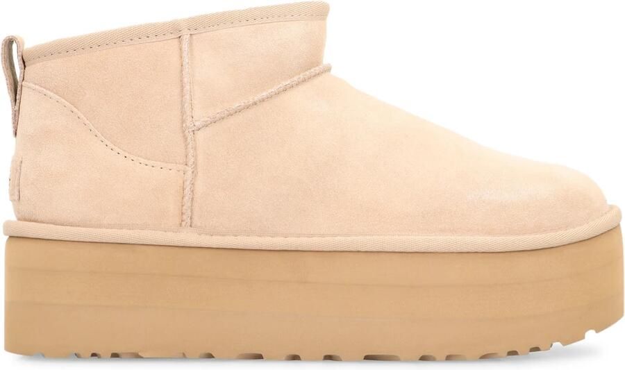 UGG Vachtlaarzen Dames W Classic Ultra Mini Platform Maat: 40 Materiaal: Suède Kleur: Beige - Foto 3