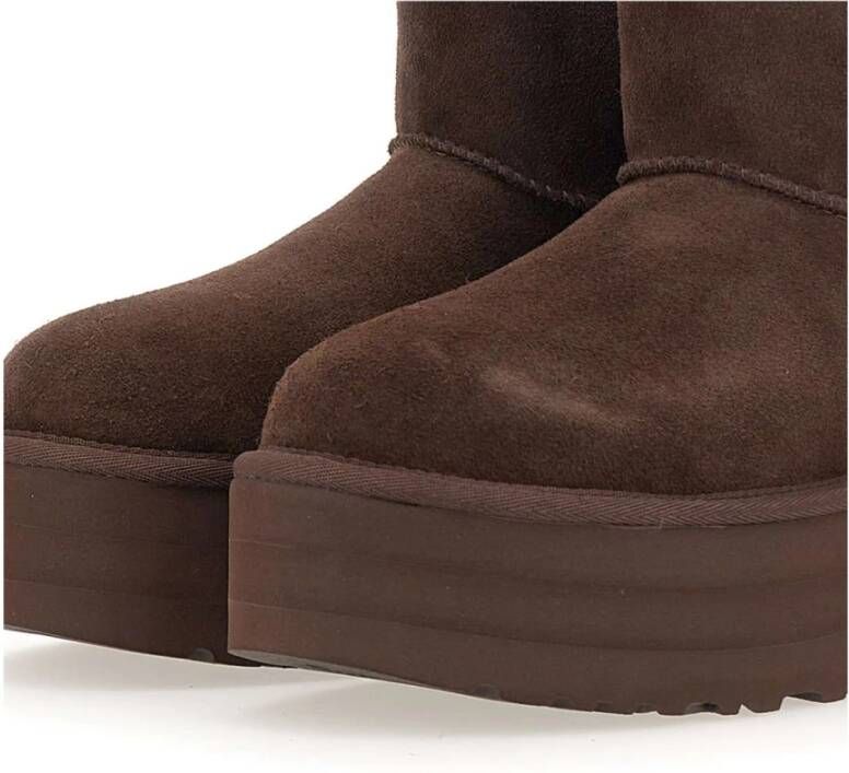 UGG Vachtlaarzen Dames W Classic Mini Platform Maat: 43 Materiaal: Suède Kleur: Bruin - Foto 2