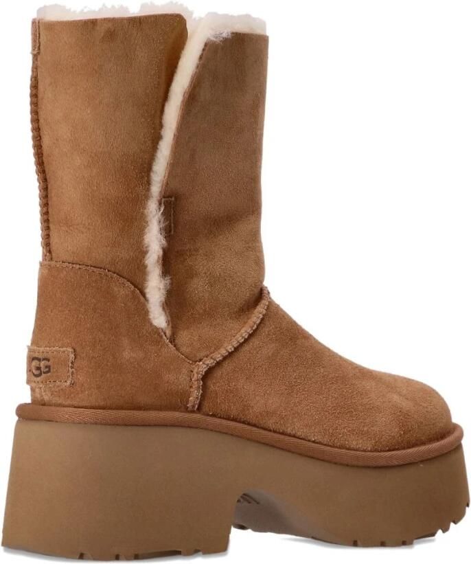 UGG Bruine Suède Plateau Shearling Laarzen