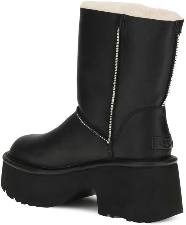 UGG Zwarte Enkellaarsjes met Bontdetail Vrouw - Foto 2