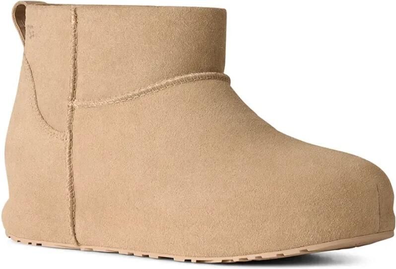 UGG Beige leren Classic Mini Enwrap enkellaarsjes - Foto 2