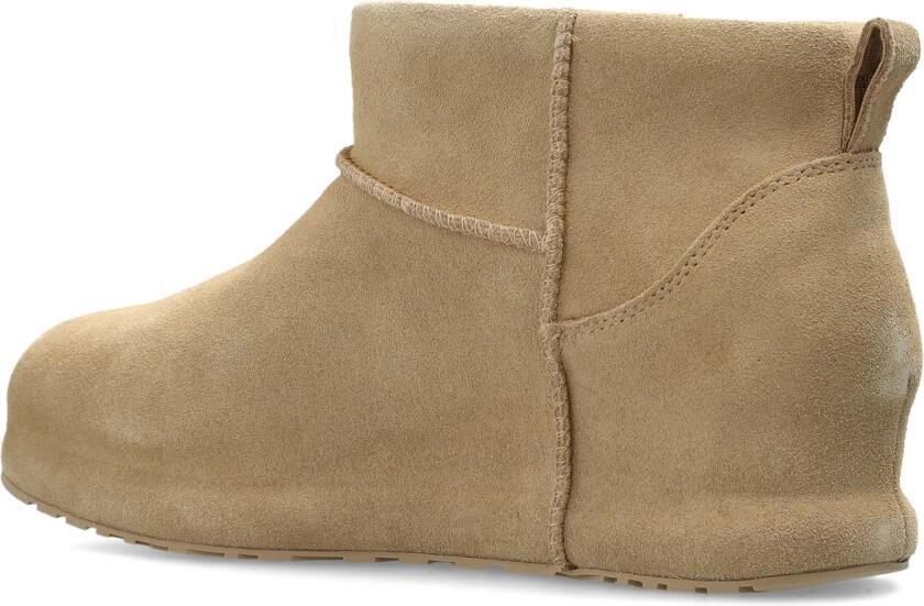 UGG Beige leren Classic Mini Enwrap enkellaarsjes - Foto 11