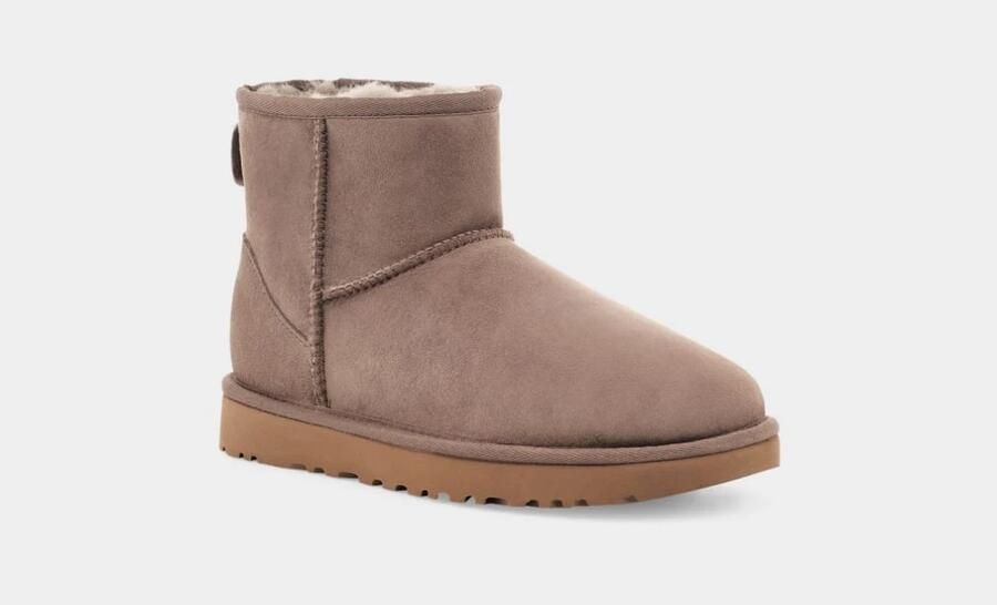 UGG Enkellaarsjes Laarzen Suède Classic Mini II Beige combi - Foto 8