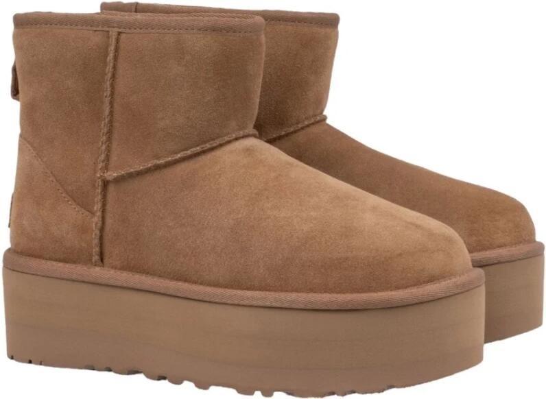 UGG Laarzen Cognac W Classic Mini Platform Enkellaarzen Cogna - Foto 1