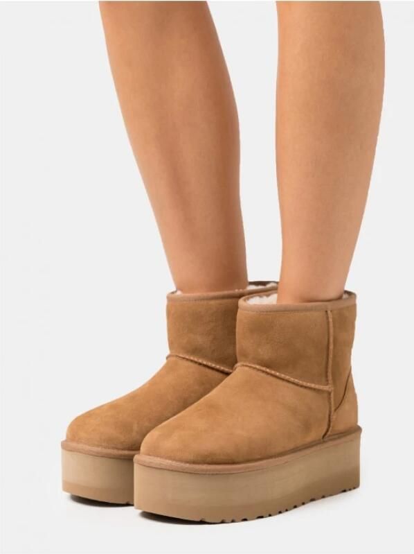 UGG Laarzen Cognac W Classic Mini Platform Enkellaarzen Cogna - Foto 8