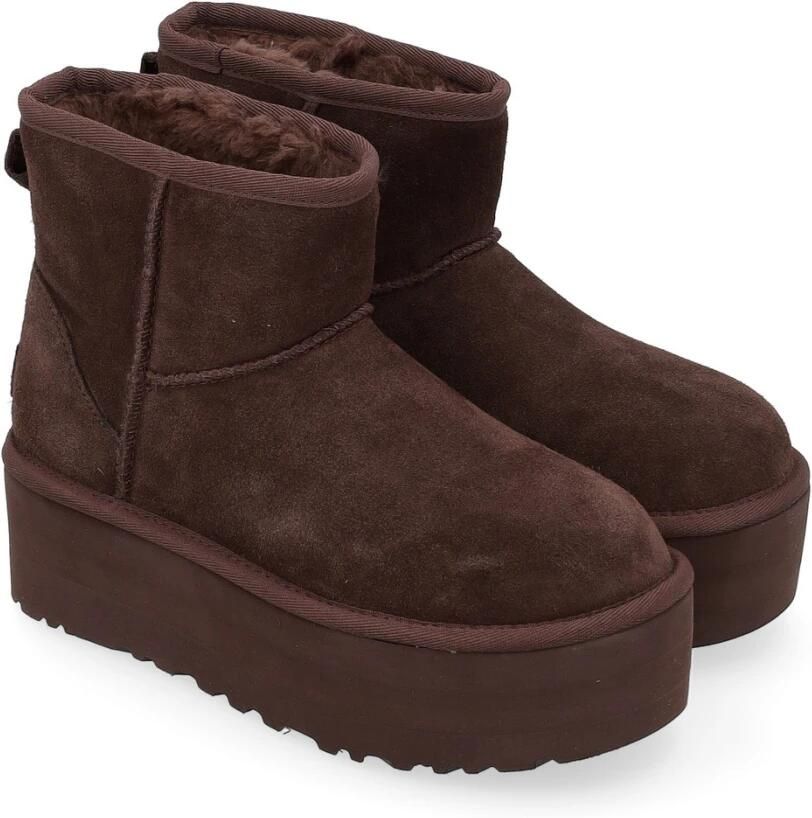 UGG Vachtlaarzen Dames W Classic Mini Platform Suède Bruin - Foto 2