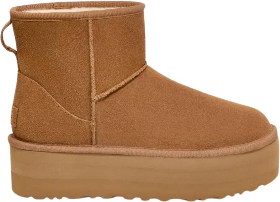 UGG Laarzen Cognac W Classic Mini Platform Enkellaarzen Cogna - Foto 4