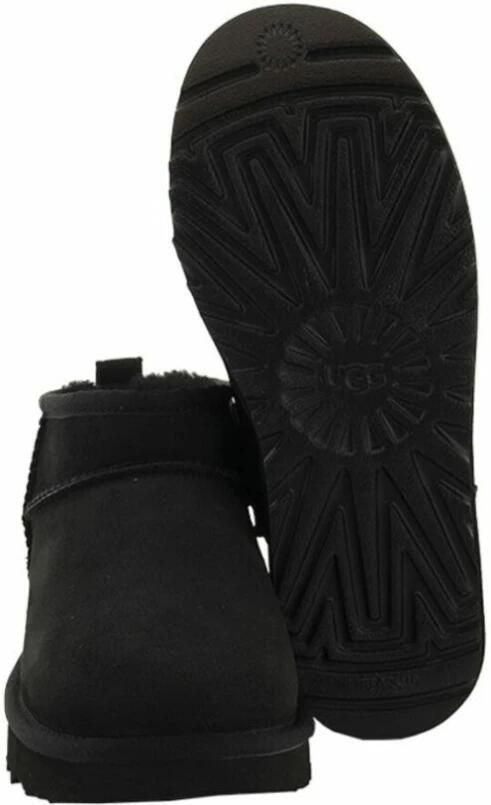 UGG Vachtlaarzen Dames W Classic Ultra Mini Suède Zwart - Foto 1