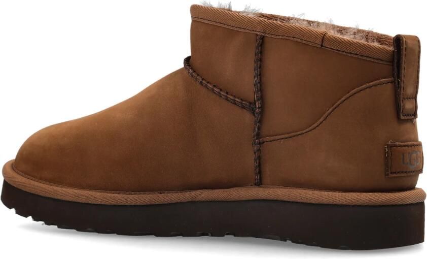 UGG Bruine Classic Ultra Mini Nubuck leren enkellaarsjes - Foto 9