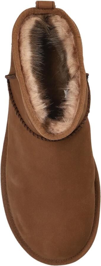 UGG Bruine Classic Ultra Mini Nubuck leren enkellaarsjes - Foto 13