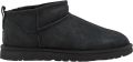 UGG Vachtlaarzen Dames W Classic Ultra Mini Suède Zwart - Zwart