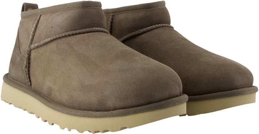 UGG Vachtlaarzen Dames W Classic Ultra Mini Maat: 40 Materiaal: Suède Kleur: Taupe - Foto 3