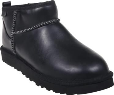 UGG Vachtlaarzen Heren M Classic Ultra Mini Maat: 42 Materiaal: Leer Kleur: Zwart