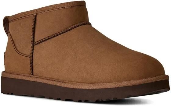 UGG Bruine Classic Ultra Mini Nubuck leren enkellaarsjes - Foto 14