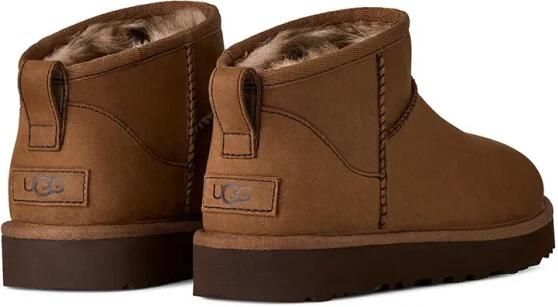 UGG Bruine Classic Ultra Mini Nubuck leren enkellaarsjes - Foto 15