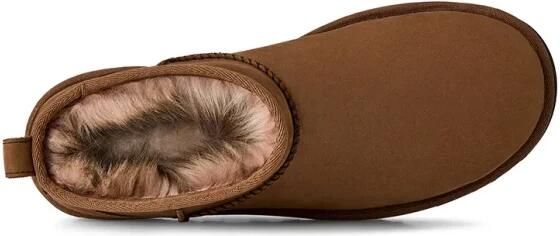 UGG Bruine Classic Ultra Mini Nubuck leren enkellaarsjes - Foto 16