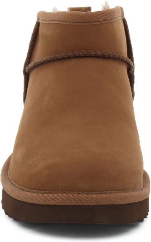 UGG Bruine Classic Ultra Mini Nubuck leren enkellaarsjes - Foto 11