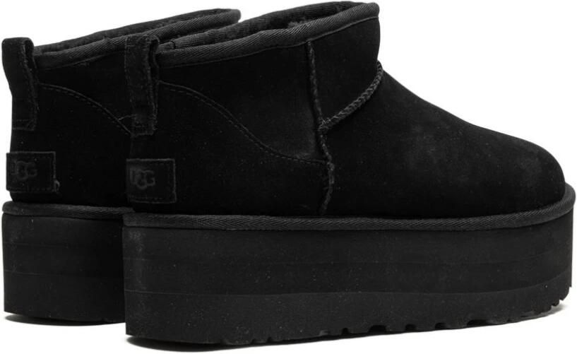 UGG Vachtlaarzen Dames W Classic Ultra Mini Platform Maat: 42 Materiaal: Suède Kleur: Zwart - Foto 14