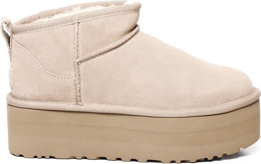 UGG CLASSIC ULTRA MINI PLATFORM W Volwassenen Gevoerde laarzenSnowbootsDames laarzen Wit beige - Foto 8