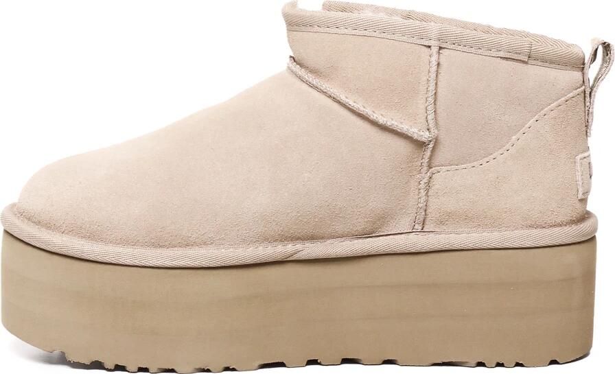 UGG CLASSIC ULTRA MINI PLATFORM W Volwassenen Gevoerde laarzenSnowbootsDames laarzen Wit beige - Foto 9