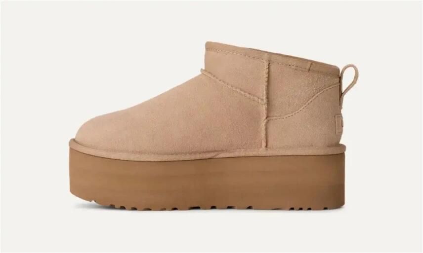 UGG CLASSIC ULTRA MINI PLATFORM W Volwassenen Gevoerde laarzen Snowboots Dames laarzen Wit beige - Foto 10