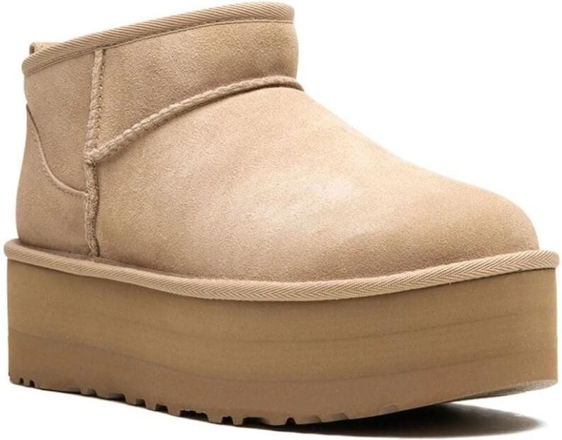 UGG CLASSIC ULTRA MINI PLATFORM W Volwassenen Gevoerde laarzen Snowboots Dames laarzen Wit beige - Foto 9
