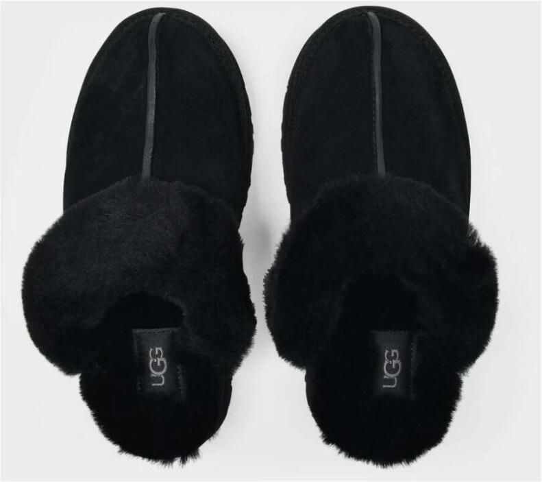 UGG Pantoffels Dames Sloffen Instappers Suède Harde zool Dichte hiel 1130876 Zwart - Foto 12